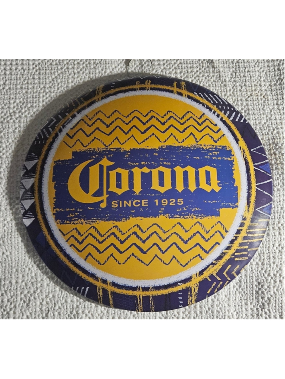 16" Corona Round Dome Tin Metal Mancave Sign Home Bar Wall Décor